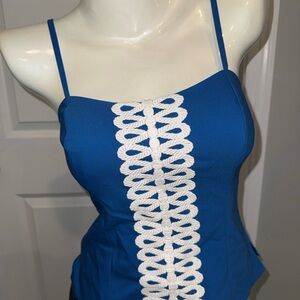 Lilly Pulitzer Barton Blue Shell Stretch Top